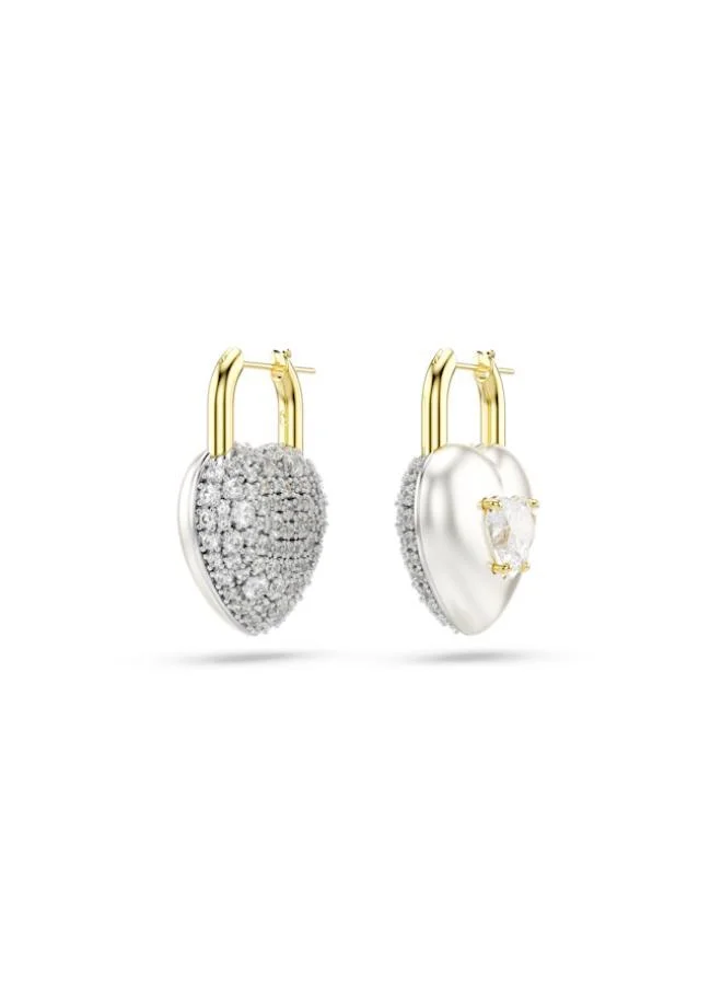 SWAROVSKI  Idyllia White Crystal Gold Tone Plated Pierced Earrings for Women | Best Price UAE